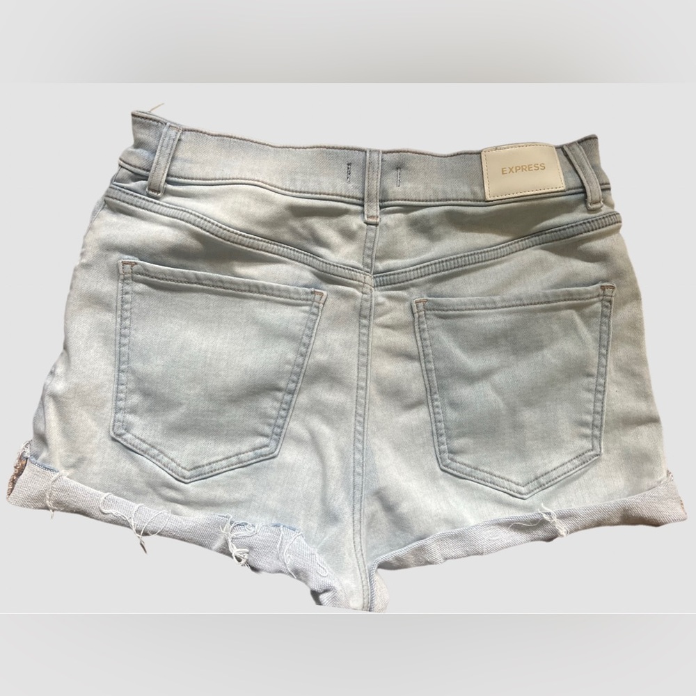 High Rise Denim Shorts - Picture 2 of 4